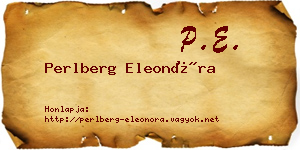 Perlberg Eleonóra névjegykártya
